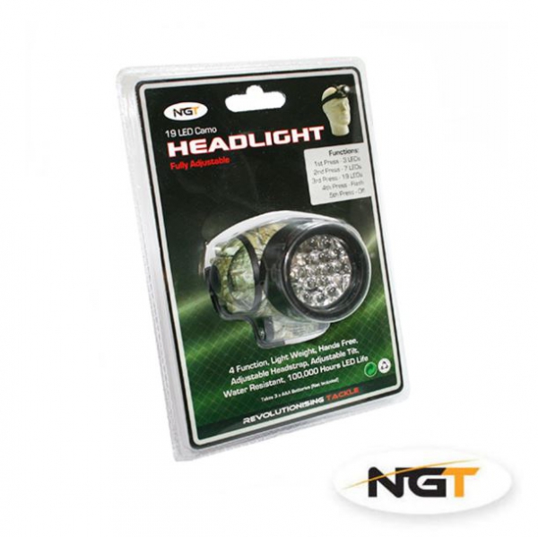 NGT Kopflampe 19 Led Camo